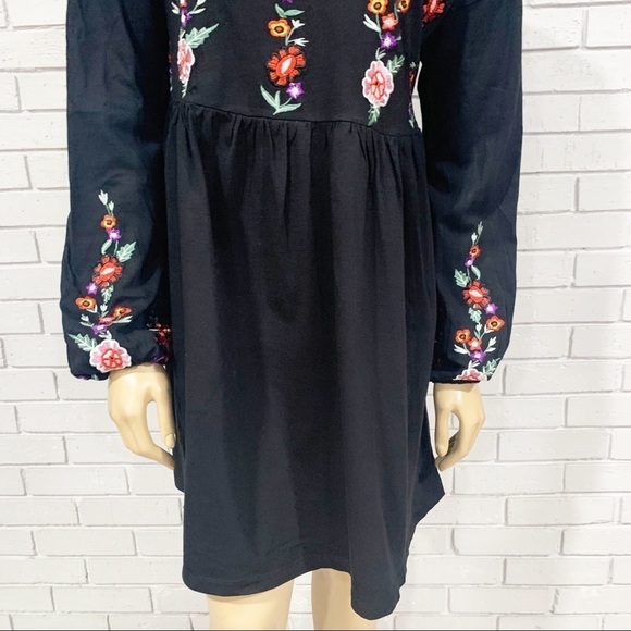 Asos Women's Tall Embroidered BohoSmock Mini Dress - Picture 2 of 12